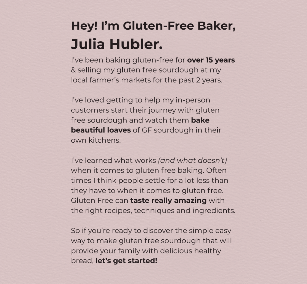 a gluten free baker